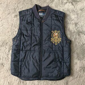 SOLD! VTG Polo Ralph Lauren International Challenge Cup Embroidered Puff Vest L